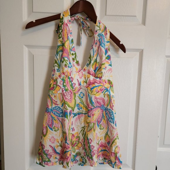 Paisley Multi-color Halter Top Size XS Laundry by Shelli Segal - Picture 7 of 16